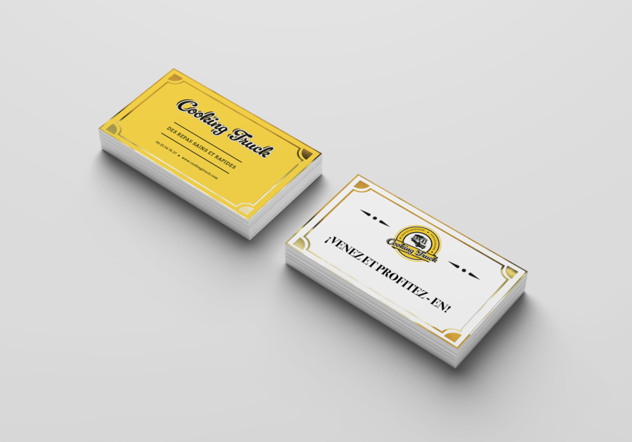 Tarjeta de foodtruck para stamping en caliente