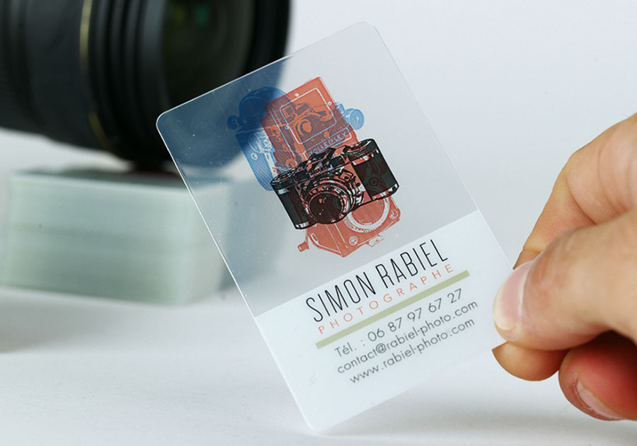 Tarjeta de PVC transparente