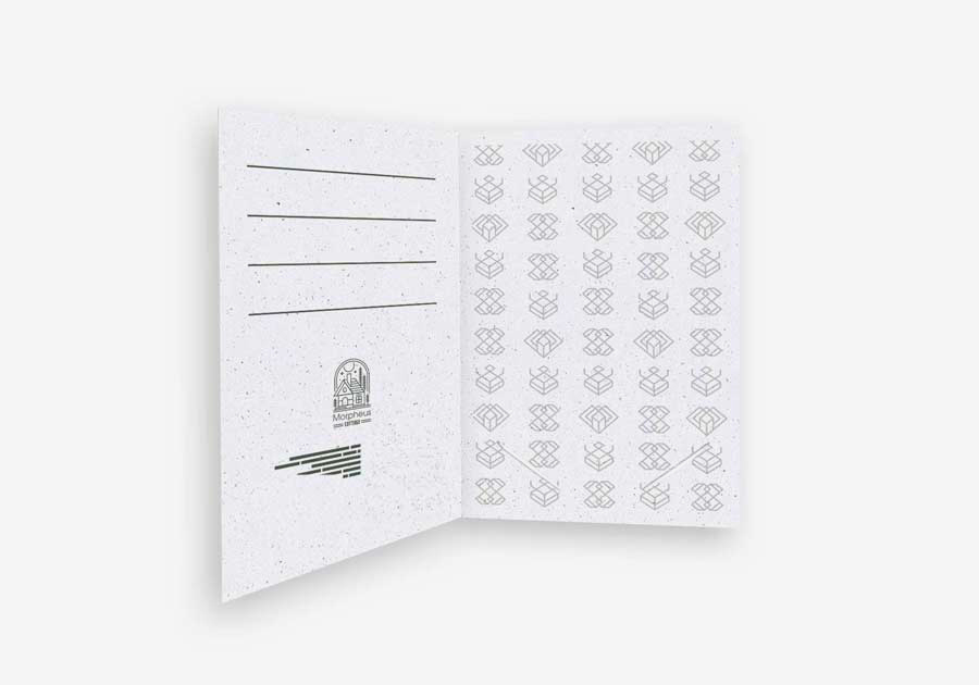 Accesorios para tarjetas Porta tarjetas plegable En papel sembrado 7 x 10 cm