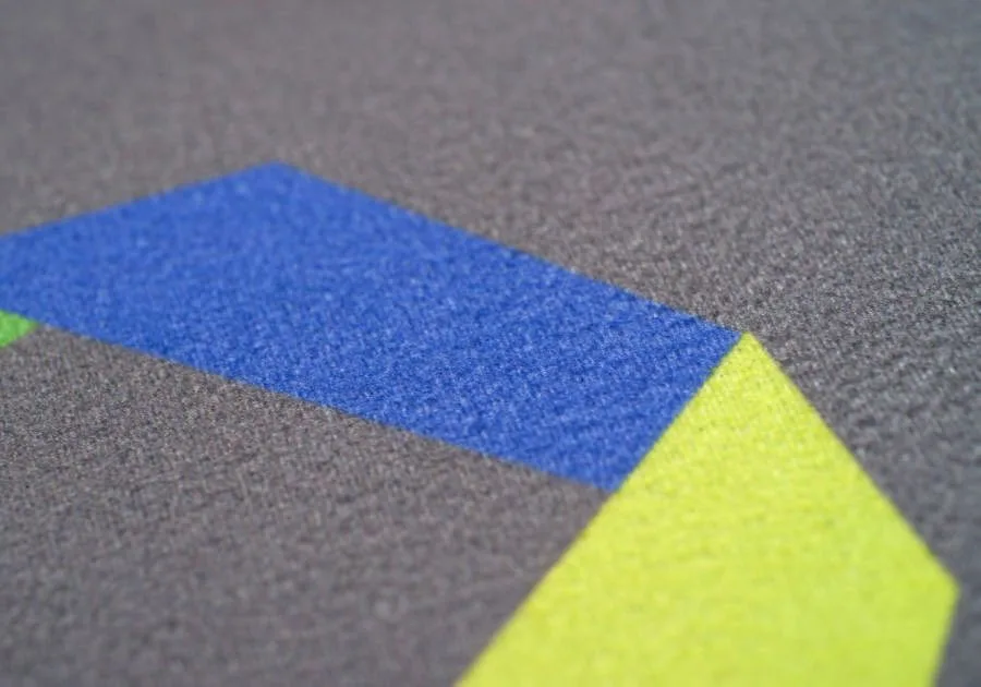 Tapis de sol polyester tricote 1 4 mm bordure caoutchouc de 20 mm recto