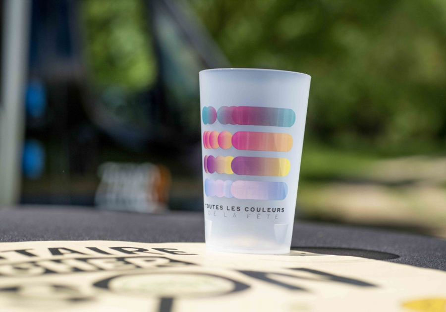 Gobelet quadri - Zone impression partielle