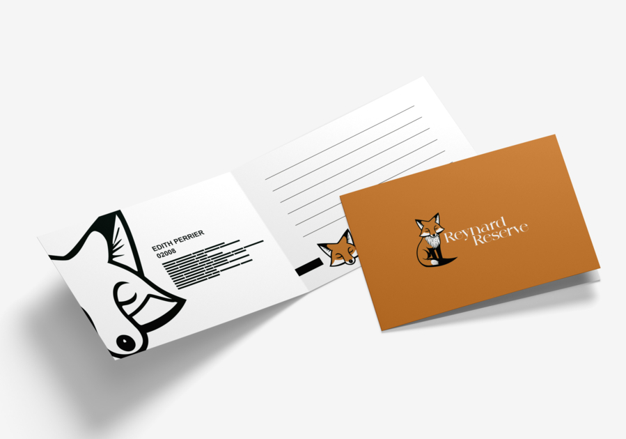 Tarjeta Postal de doble con datos variables de Reynard