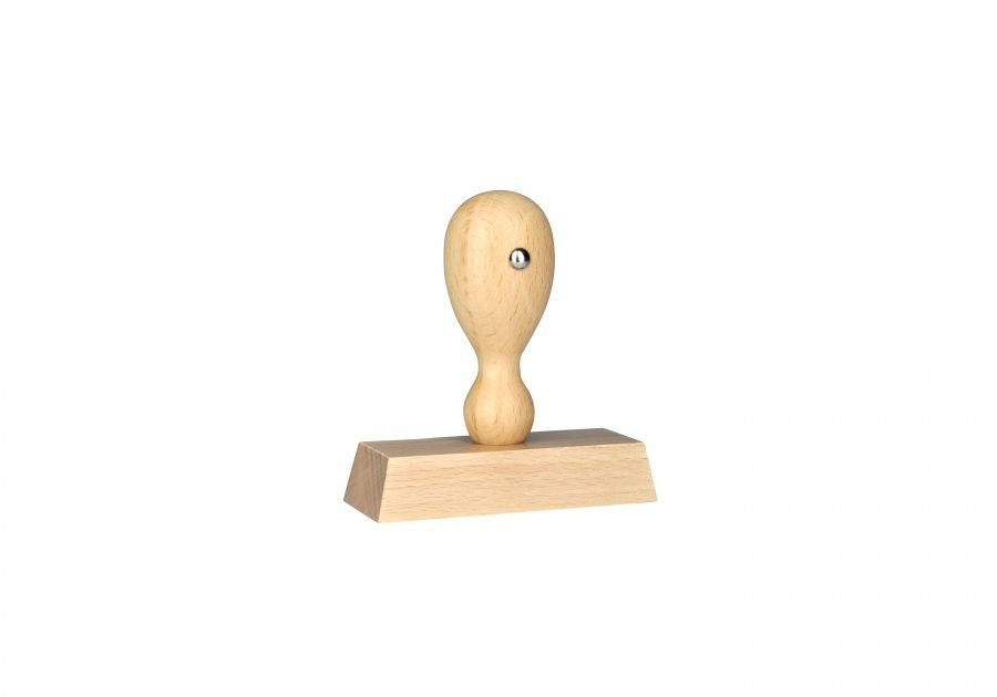 Sello de madera rectangular
