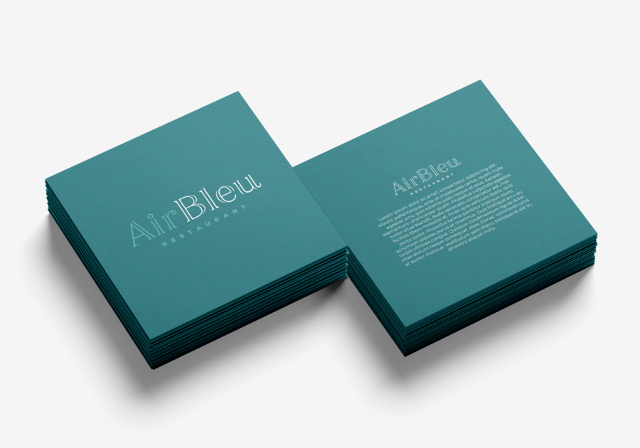 Tarjeta de invitación cuadrada Airbleu Popset