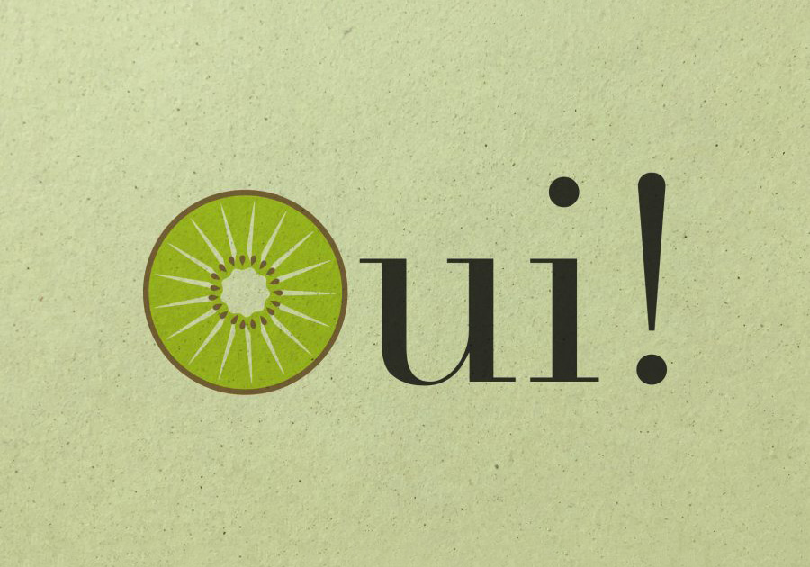 Tarjeta de visita creativa en papel crush kiwi