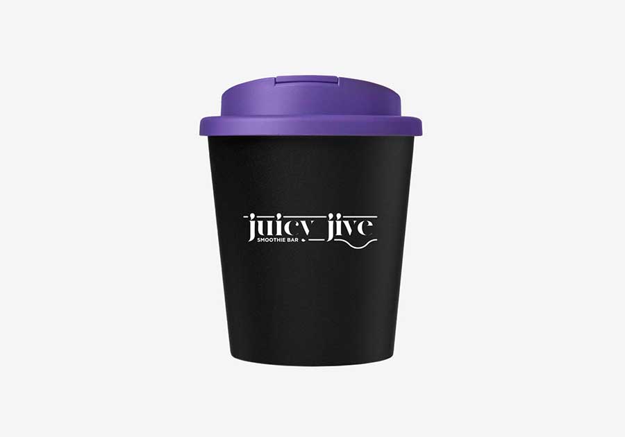 Vaso isotérmico reciclado 25 cl Americano® Espresso Eco negro violeta