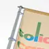 Drapeau pour mat avec potence quadri recto 2 anneaux en plastique