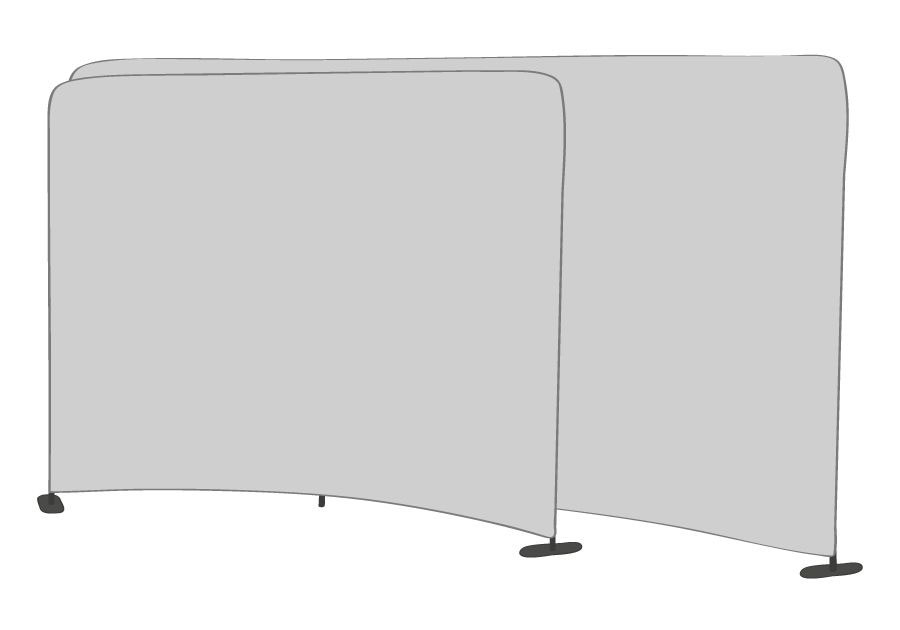 Stand tubular curvo 2 formatos personalizada
