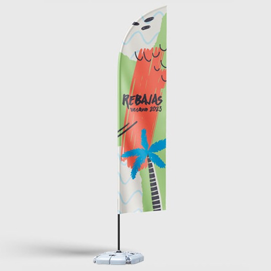 Bandera de playa, bandera de plumas