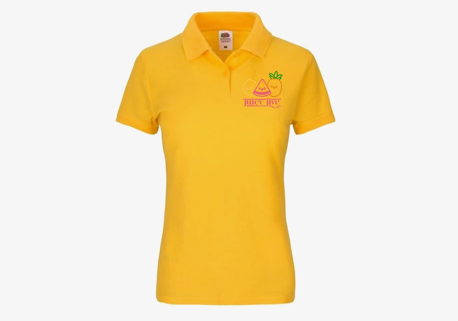 Polo femme 65/35 Fruit of the Loom® jaune tournesol