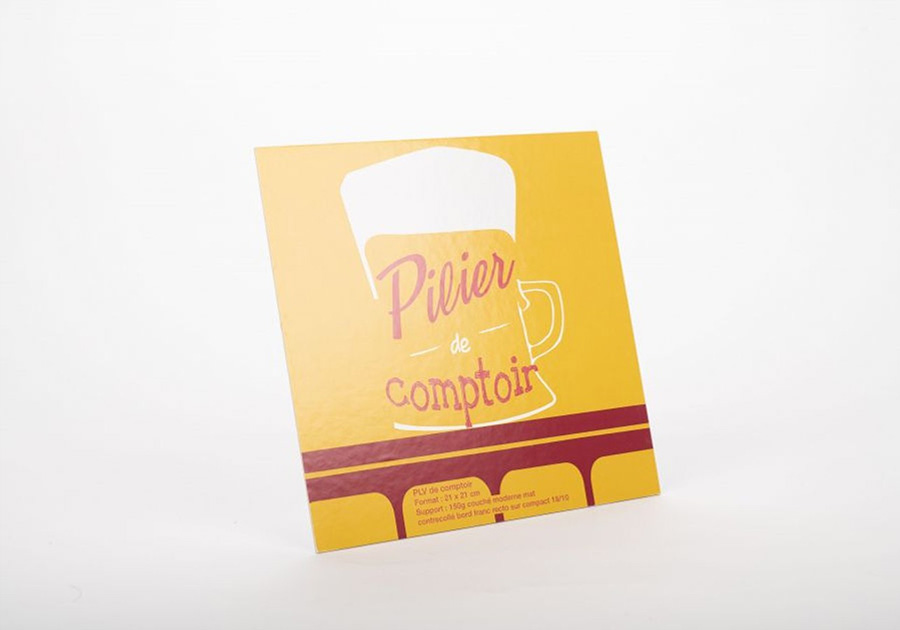 Expositor de mostrador laminado de 21x21 cm