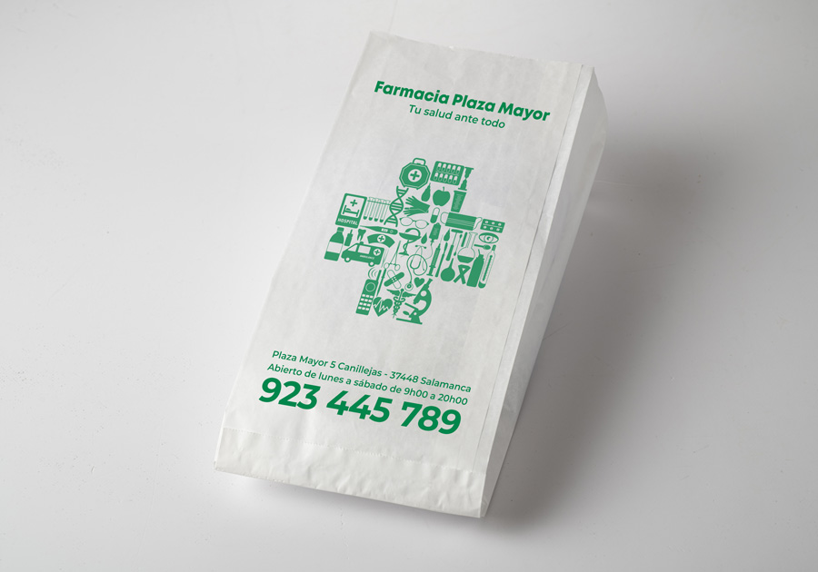 Bolsa kraft blanca