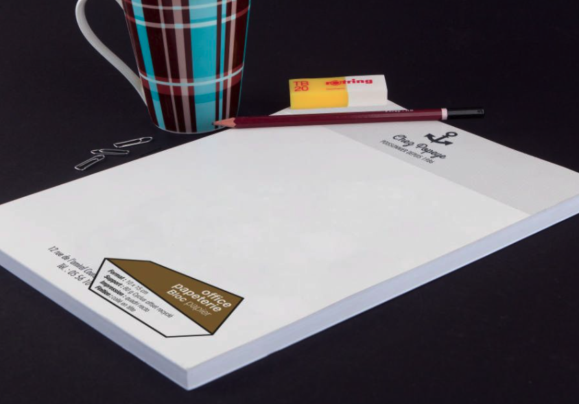 Bloque de papel estándar grosor número de hojas