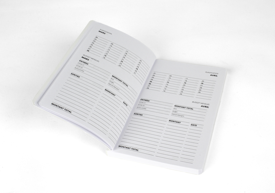 Agenda cosida - interior mensual - 2