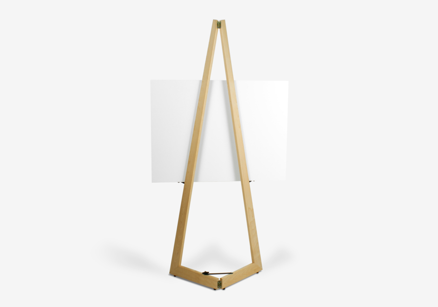 Caballete de madera Estructura trasera con panel 60 x 40 cm