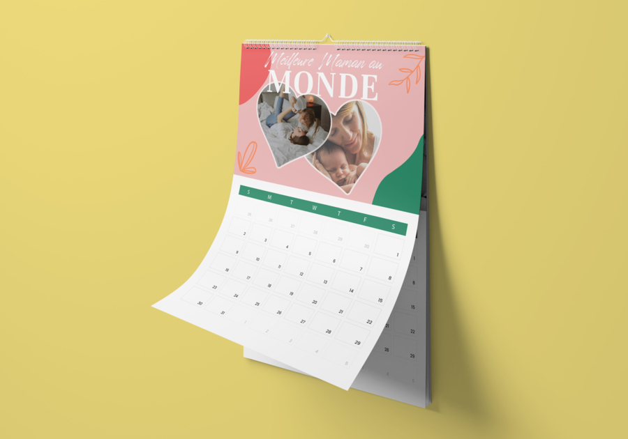 Calendario de pared del Día de la Madre