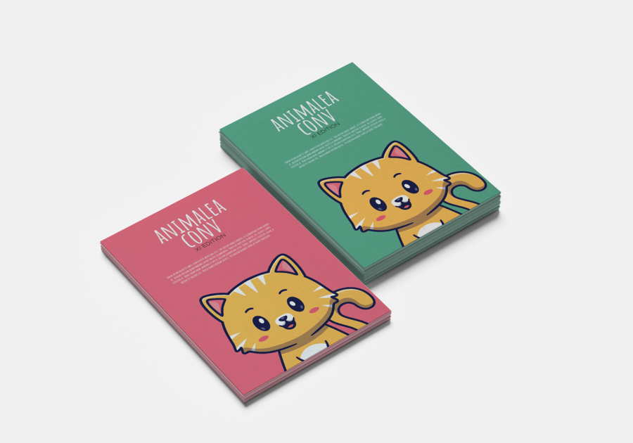 Folleto A6 sobre reciclaje de animales