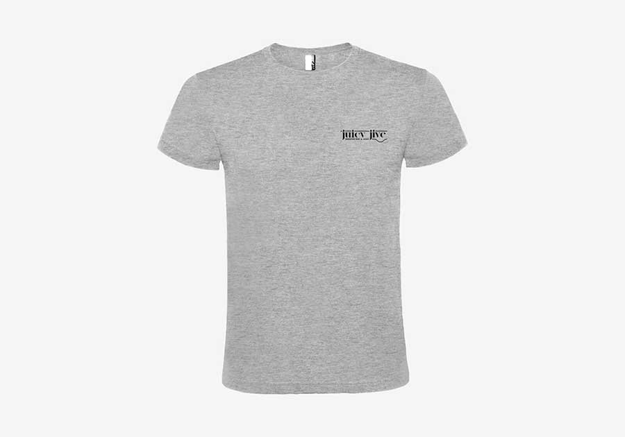 T-shirt unisexe manches courtes Atomic gris-chiné