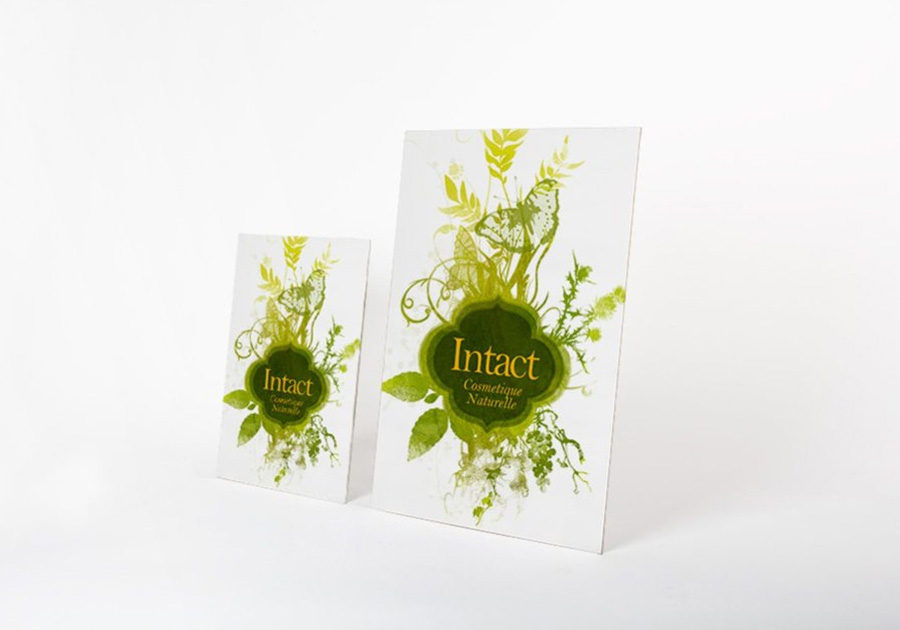 Présentoir de comptoir impression directe 1100g carton compact blanc