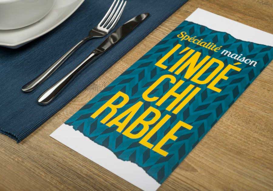 Menu lavable et indéchirable