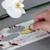 Carte Tarjeta postale finitions spéciales encre a gratter