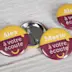 Badge rond en métal Système d'attache par épingle