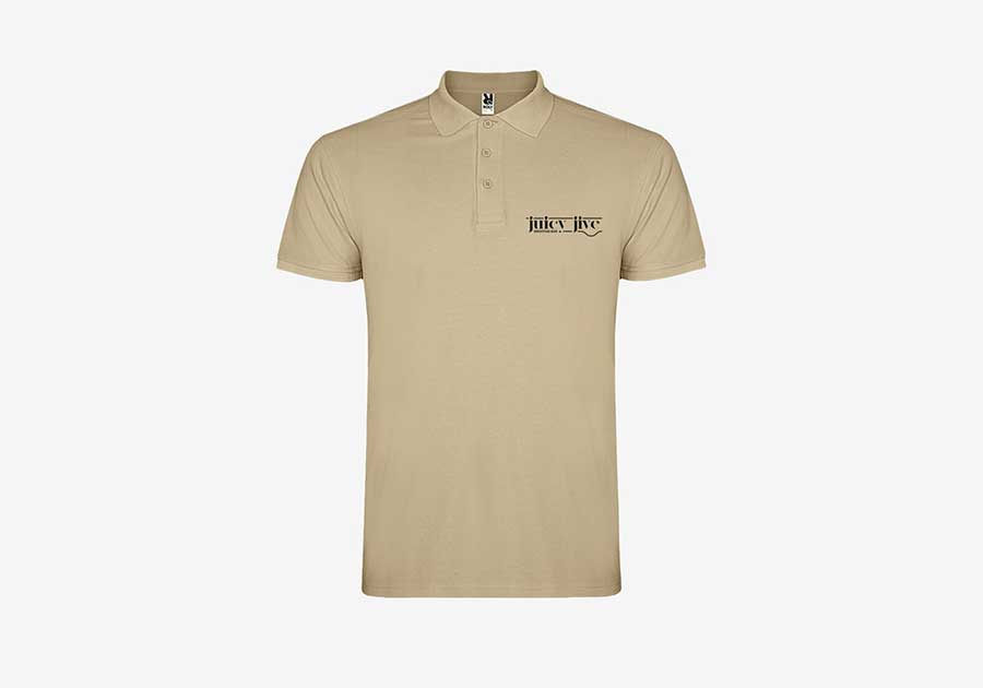 Polo-homme-manches-courtes-Star-sable