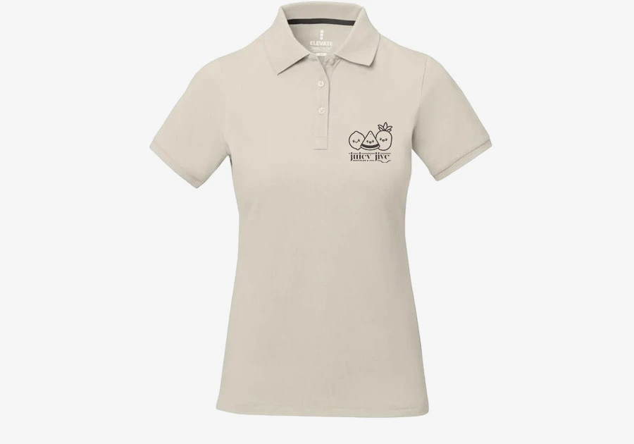 Polo femme à manches courtes Calgary 200 g/m² beige sable