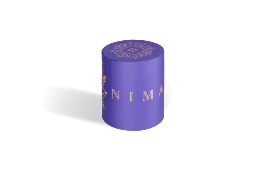 Pouf cylindrique tissu