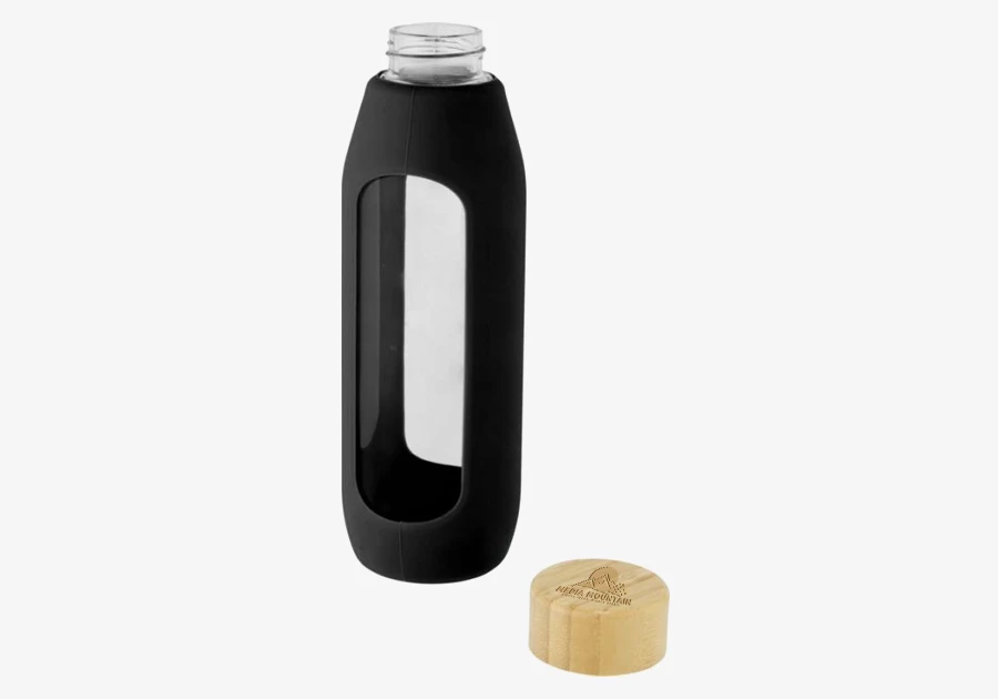 Botella de vidrio borosilicato con asa de silicona 60?cl