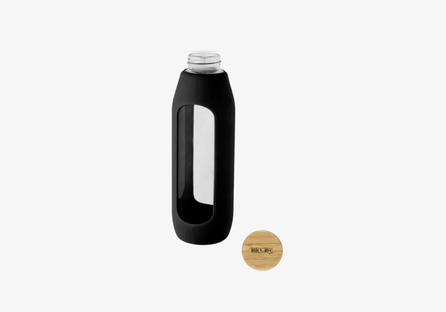Bouteille en verre borosilicaté avec poignée en silicone 60 cl 