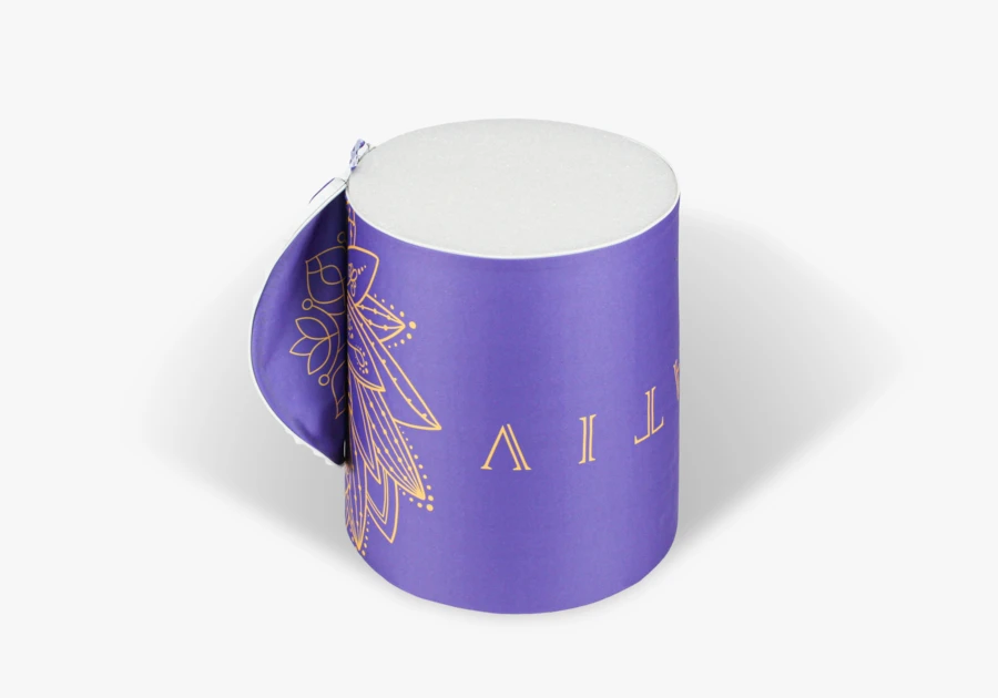 Pouf cylindrique tissu ouvert - mousse