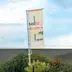 Drapeau pour mat avec potence 80 x 200 cm
