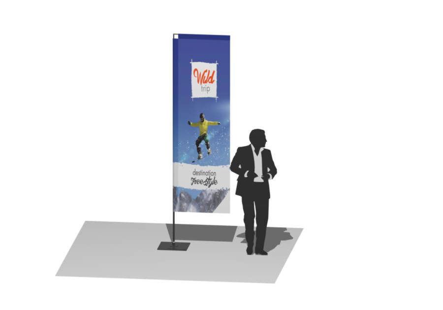 Bandera rectangular 76 x 300 cm
