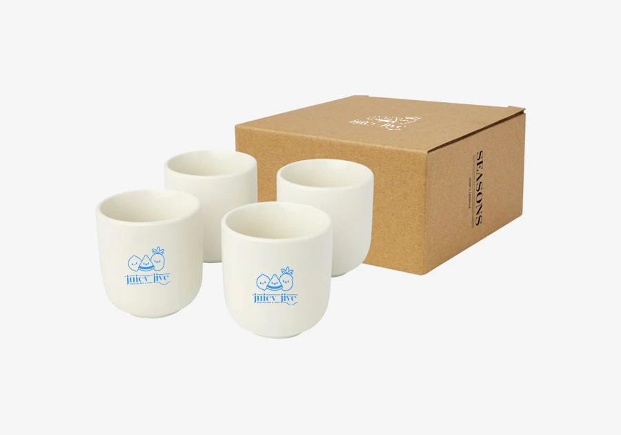 Cuatro tazas blanco de expreso de 90 ml