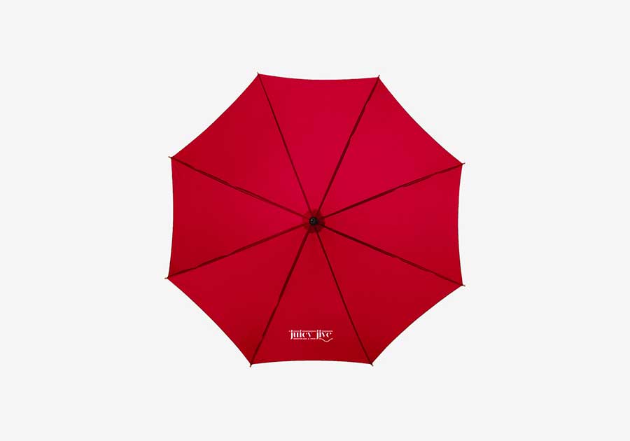Parapluie ouverture automatique avec manche et poignée en bois Kyle 23" rouge 