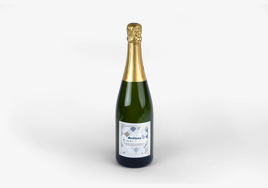 Étiquettes en rouleau pose automatique - 90g papier gaufré et perlé avec dorure or