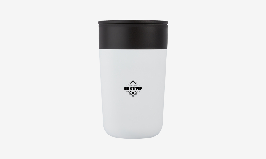 Taza reciclada de doble pared blanca Nordia de 40 cl