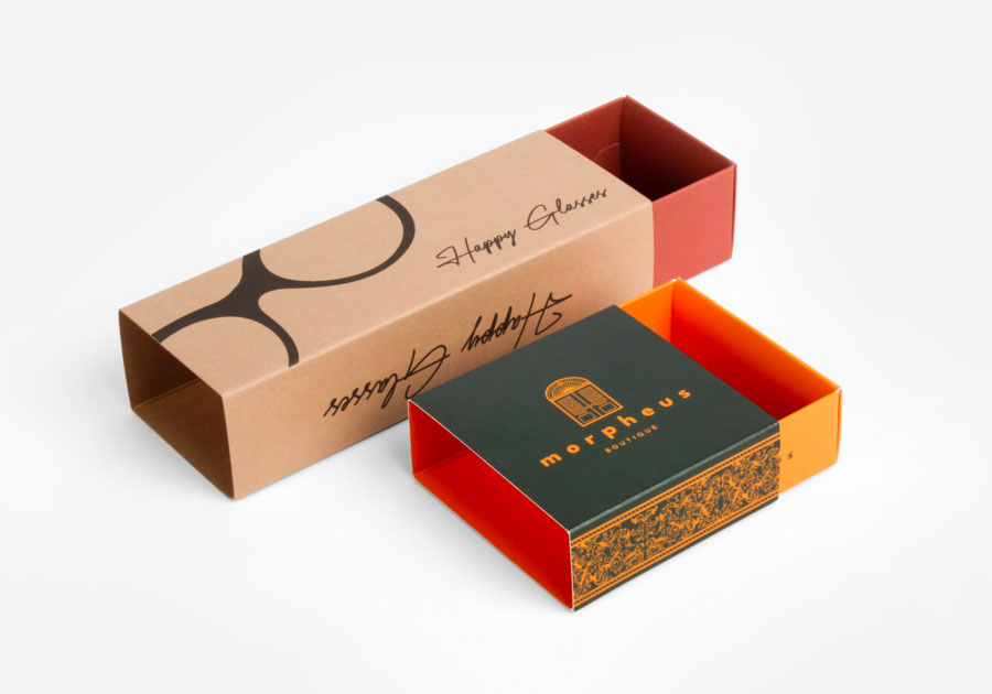 Caja apertura deslizante base rectangular personalizada