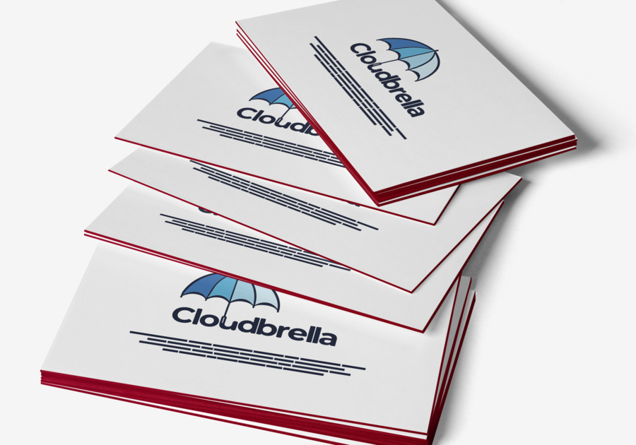 Papel de invitación de cartón para creación de triplex cloudbrella