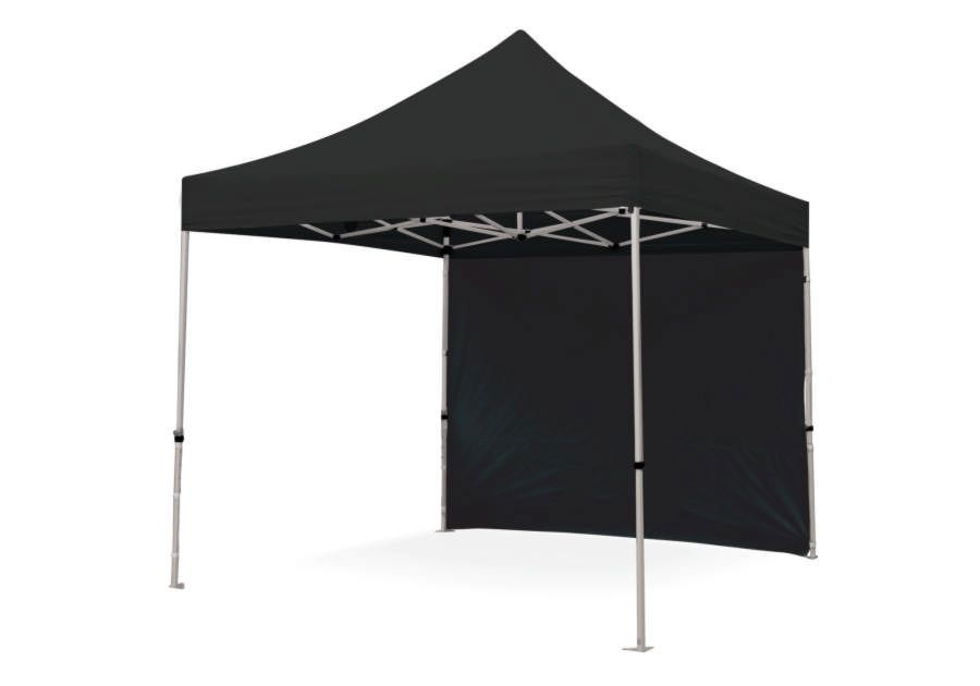 Carpa carpa 3x3 color negro con estructura de aluminio y techo y paredes de tela
