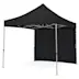 Tente barnum tente 3x3 noire structure alu avec tissu toit et mur