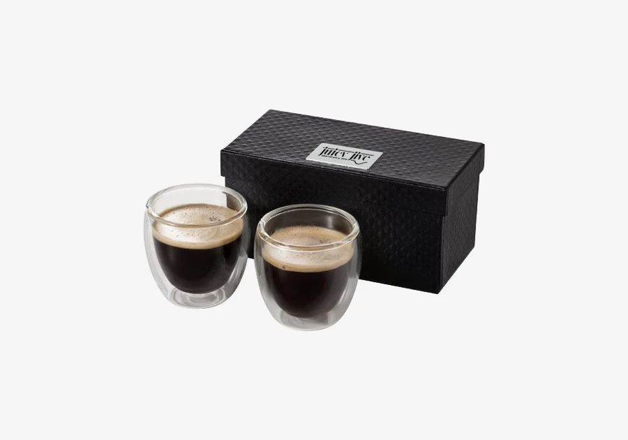 Set 2 tasses espresso en verre Boda