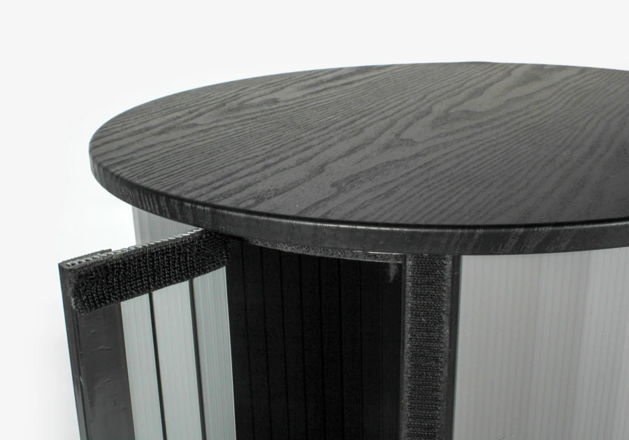 Comptoir rond PVC - Jupe en alvéolaire PVC