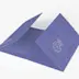 Dépliant finitions spéciales Dorureà chaud et vernis 3D 3 plis portefeuille 63x21