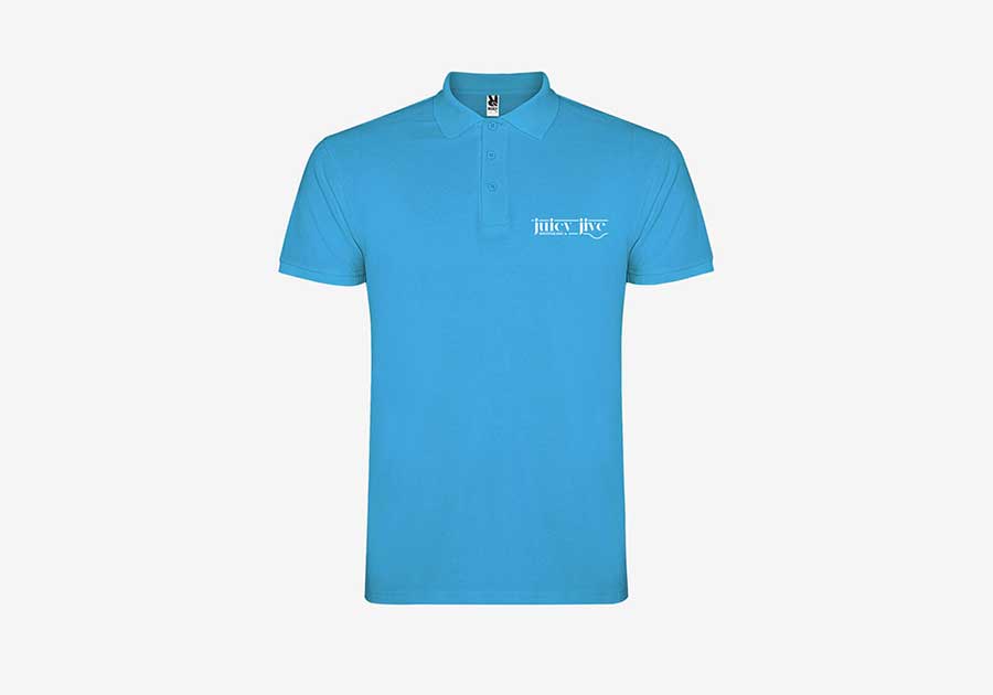 Polo-homme-manches-courtes-Star-turquoise
