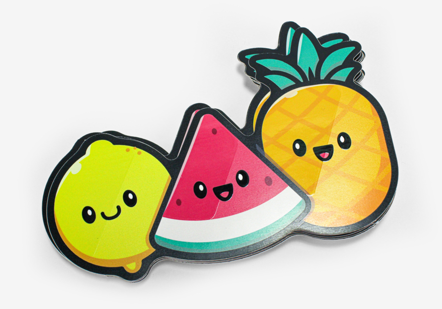 Pegatinas troqueladas a corte completo - fruta