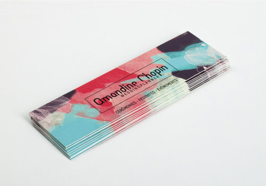 Mini tarjeta de visita papel reciclado blanco liso 320g