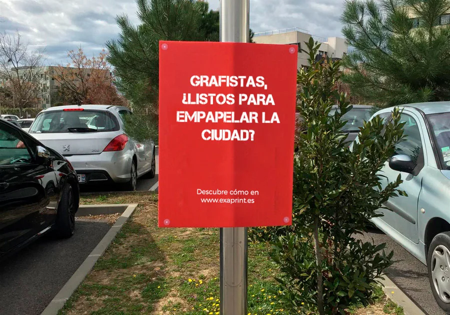Banderola rígida cubre postes personalizada