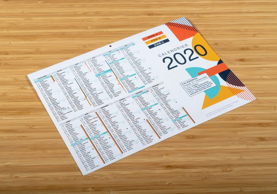 Selecciones y perforaciones del calendario de bomberos